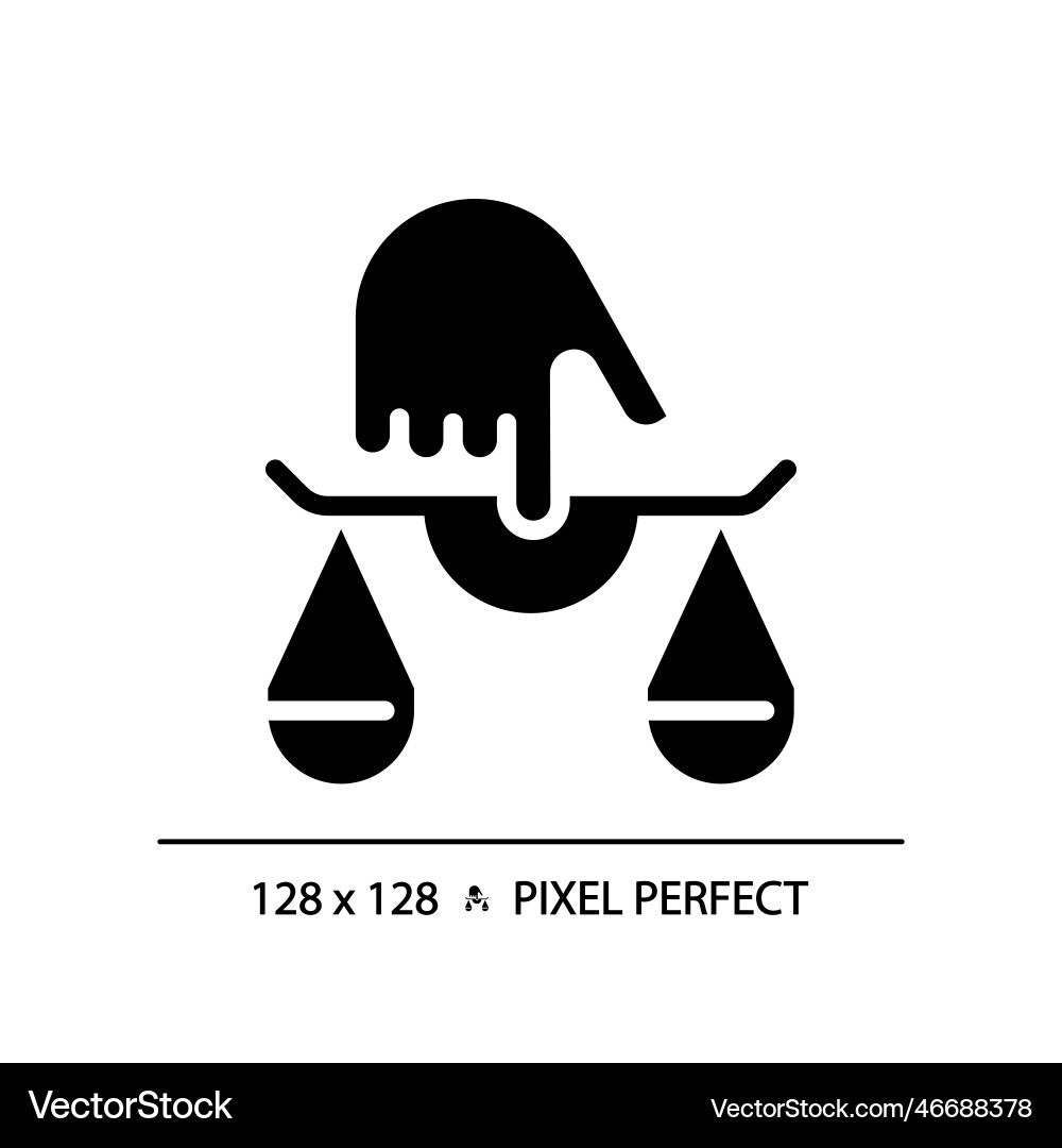 Justice pixel perfect rgb color icon vector image