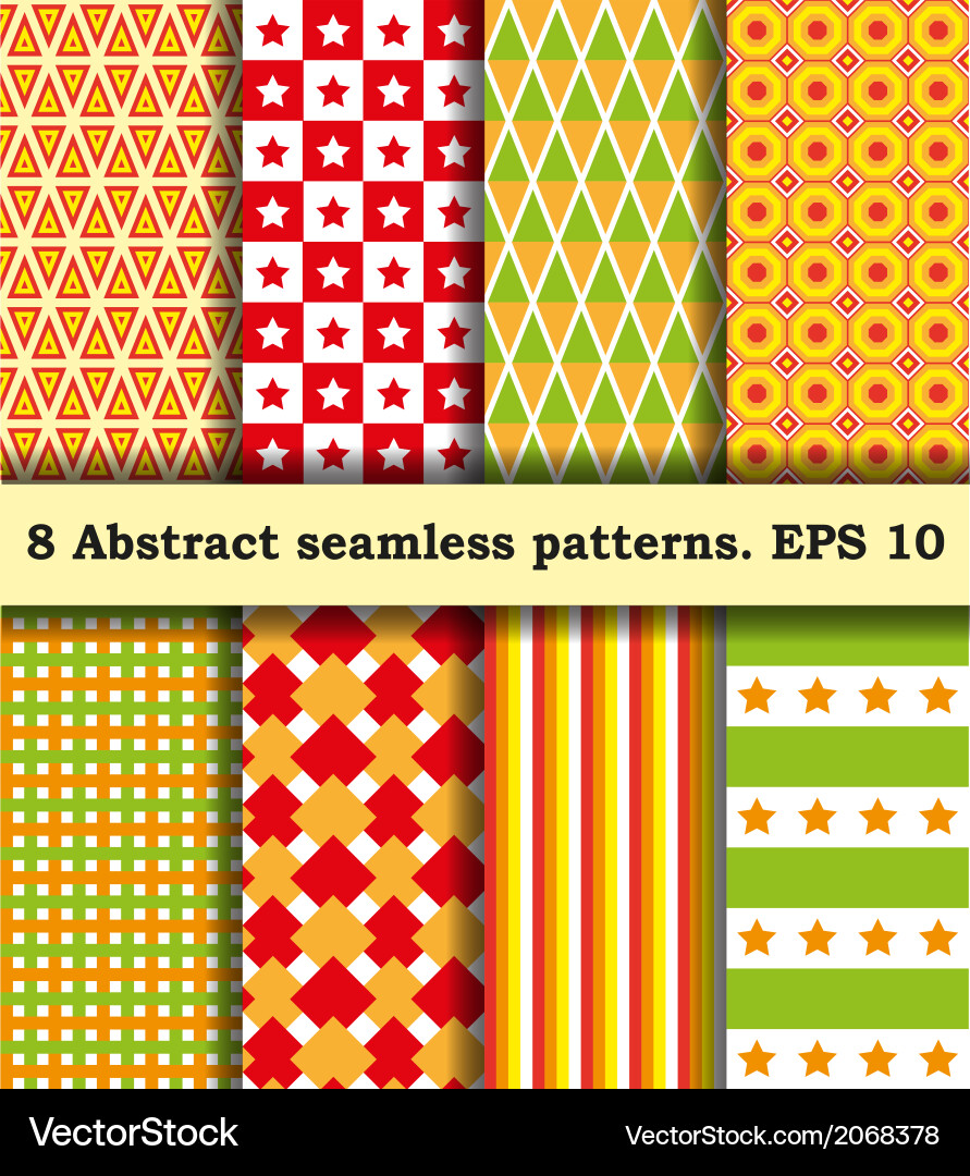 Set fabric with abstract pattern vector image