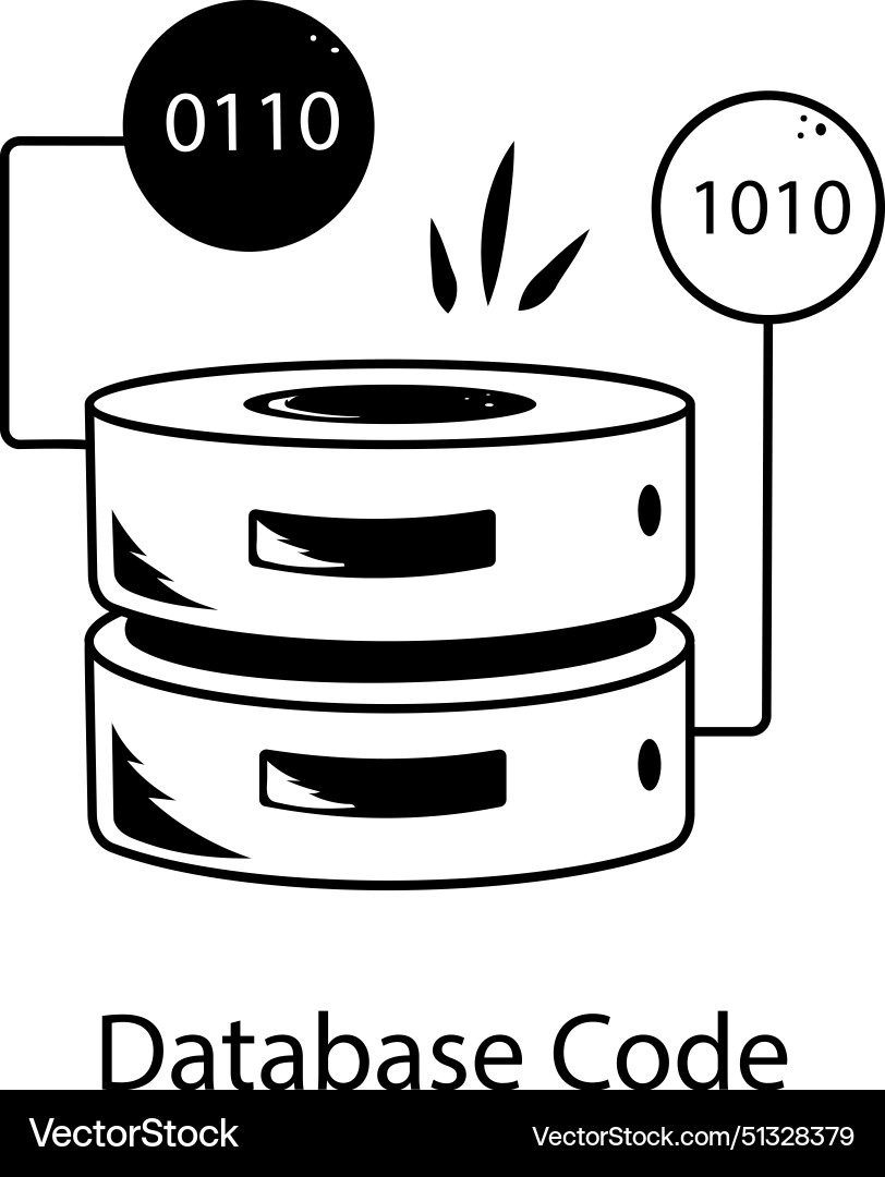 Database code vector image