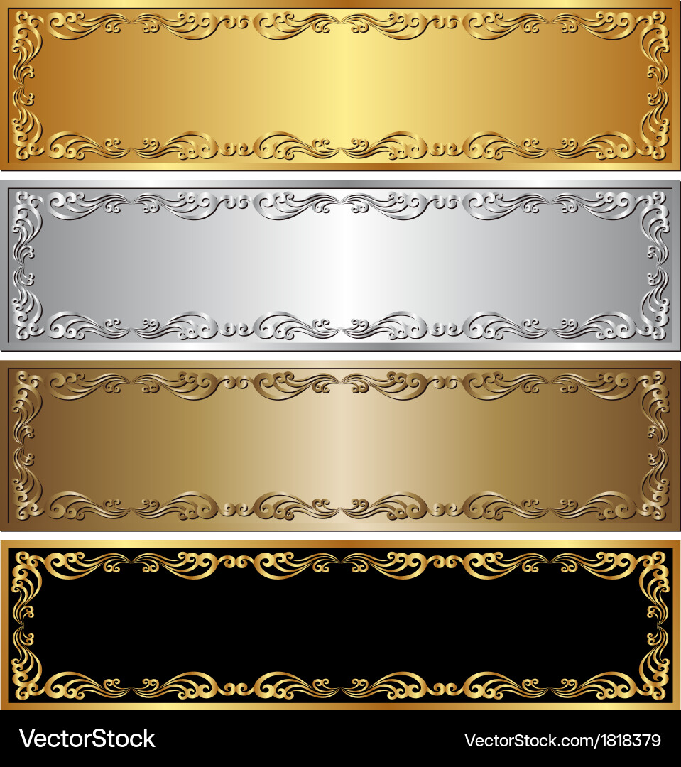 Elegant Vintage Banners Vector Image