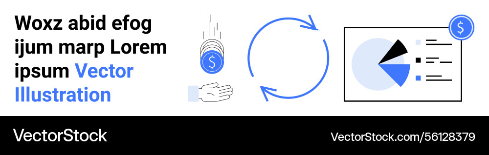 Finance workflow with currency exchange circular Finance workflow with currency exchange circular vector image