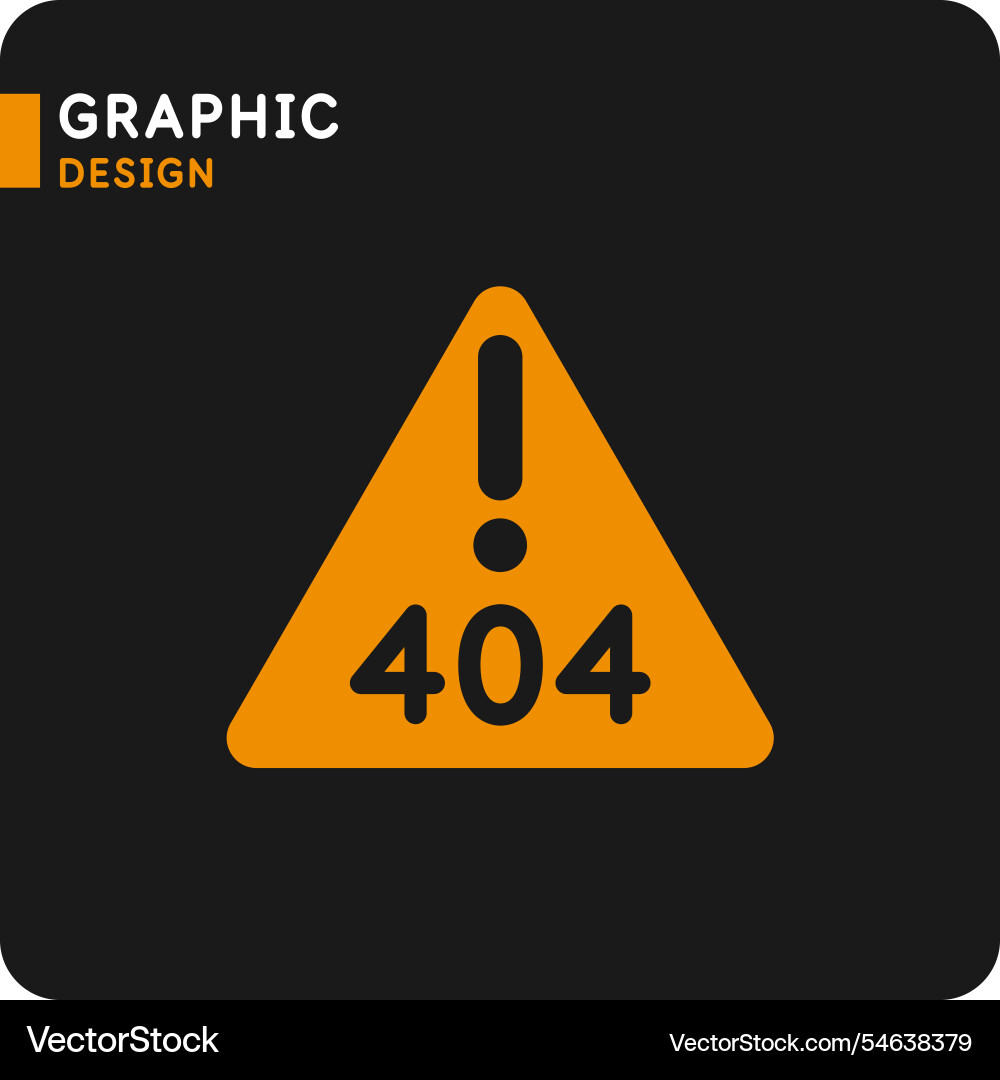 Image represents a 404 error the page icon Vector Image