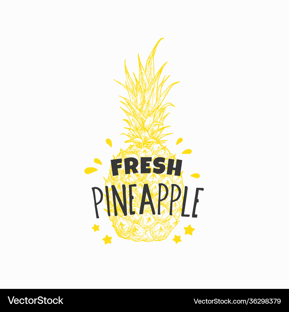 Juicy frische Ananas-Abzeichen oder Logo Juicy frische Ananas-Abzeichen oder Logo vektorbild