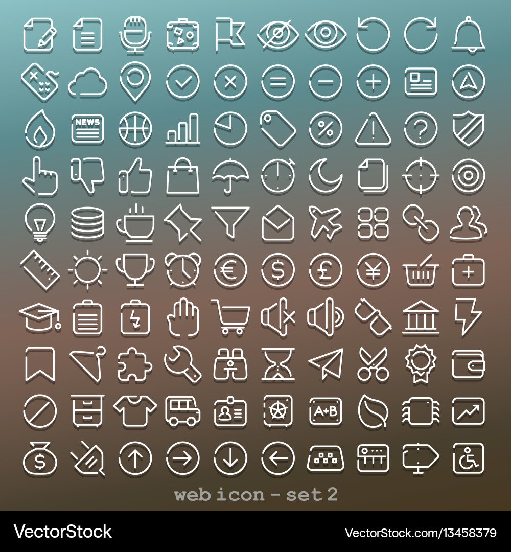 Line Web Icons - Modern Set vector image