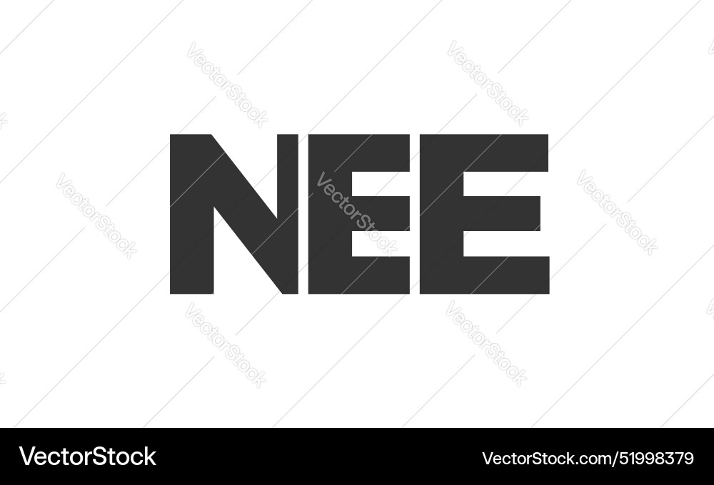 Nee logo design template with strong and modern Vector Image