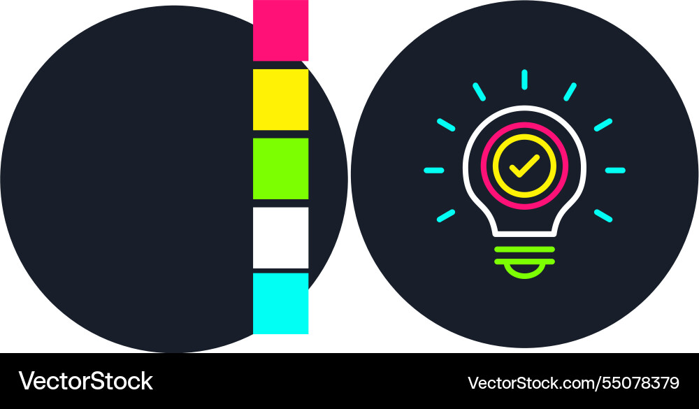 Solution line multi color icon Vector Image