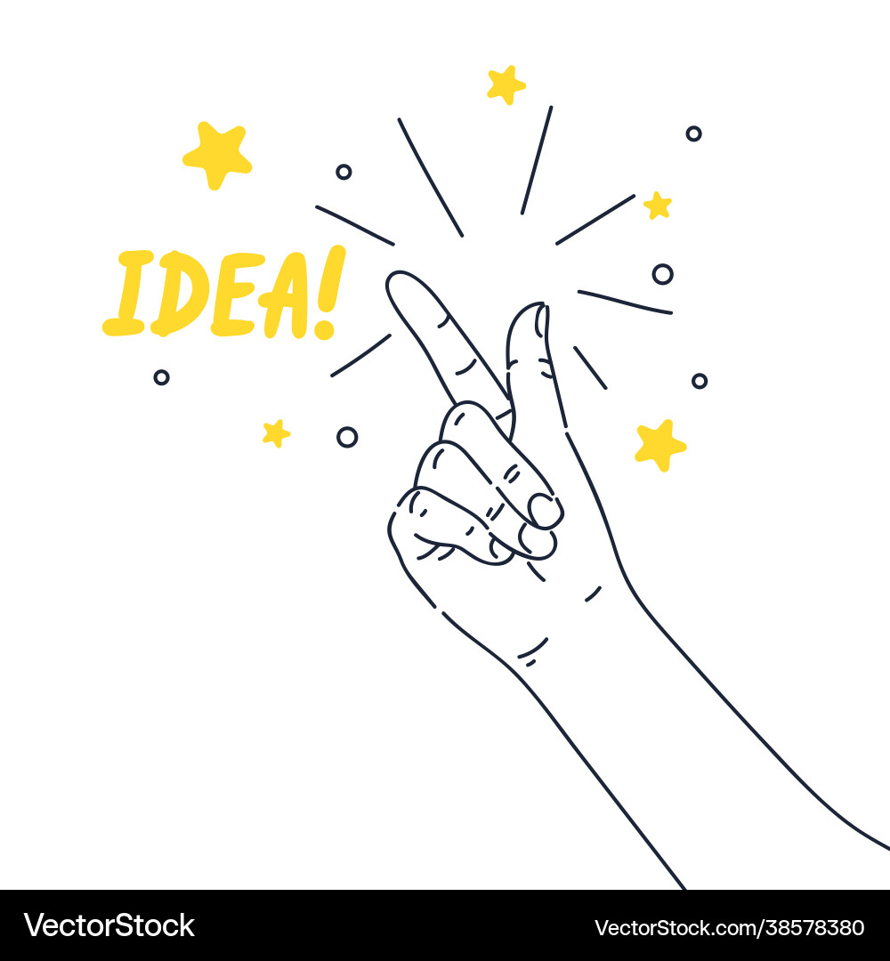 A hand gesture the click thumb A hand gesture the click thumb Vector Image