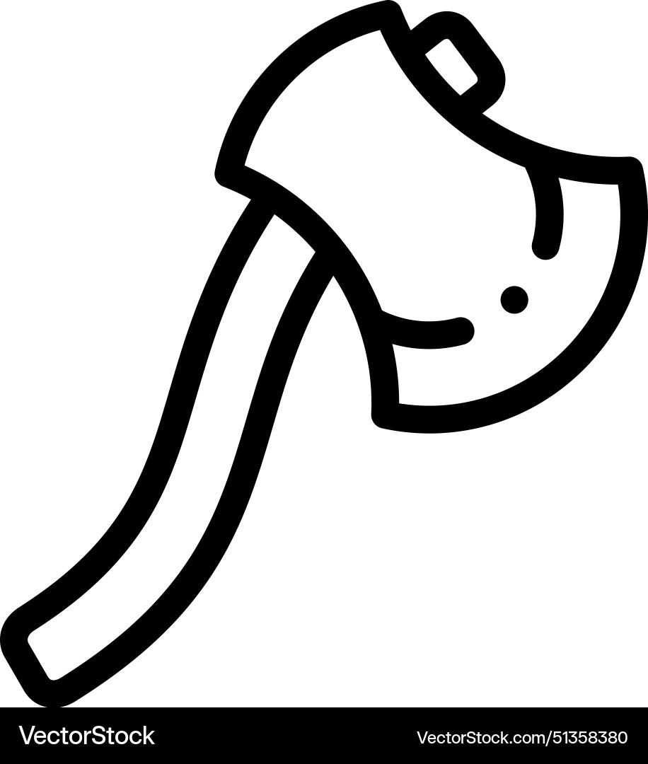 Axe icon thin linear style design isolated Vector Image
