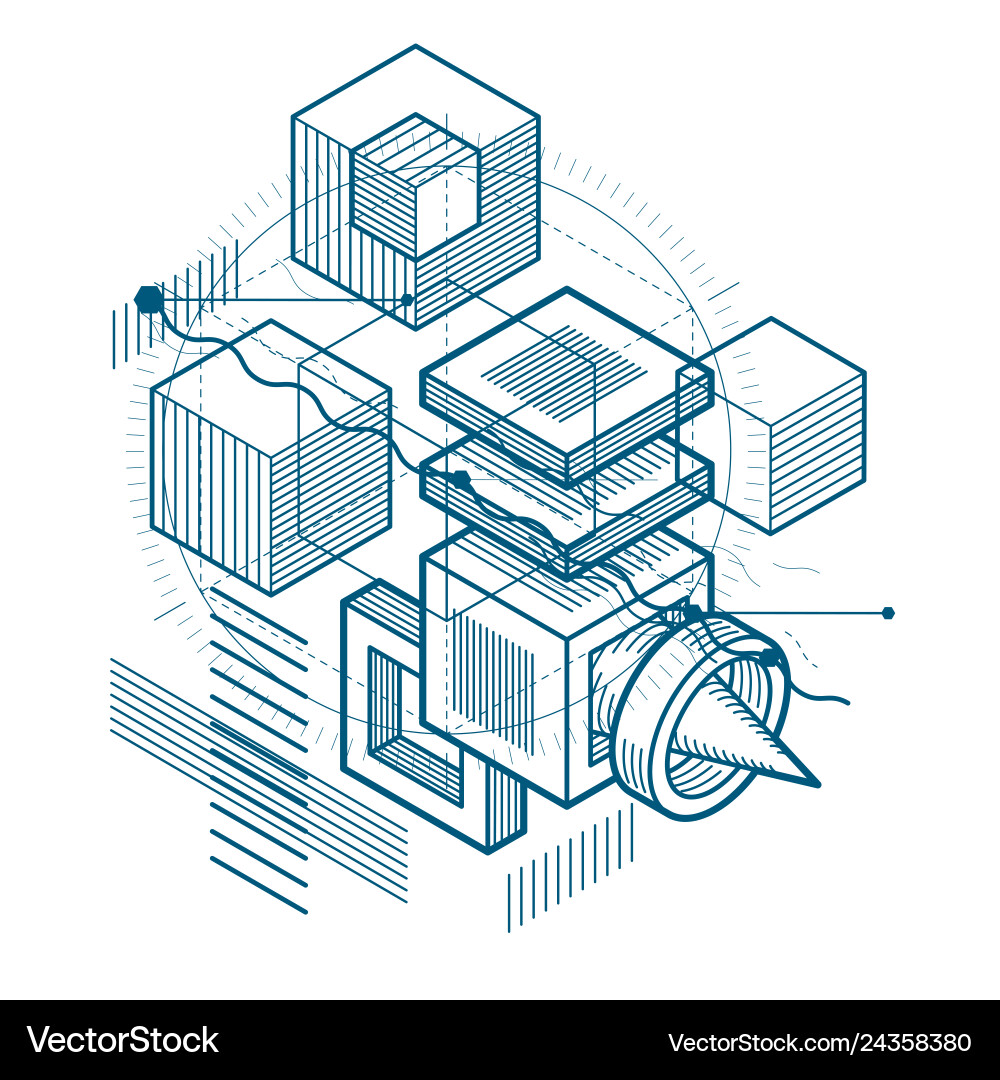 Background with abstract isometric lines Background with abstract isometric lines vector image