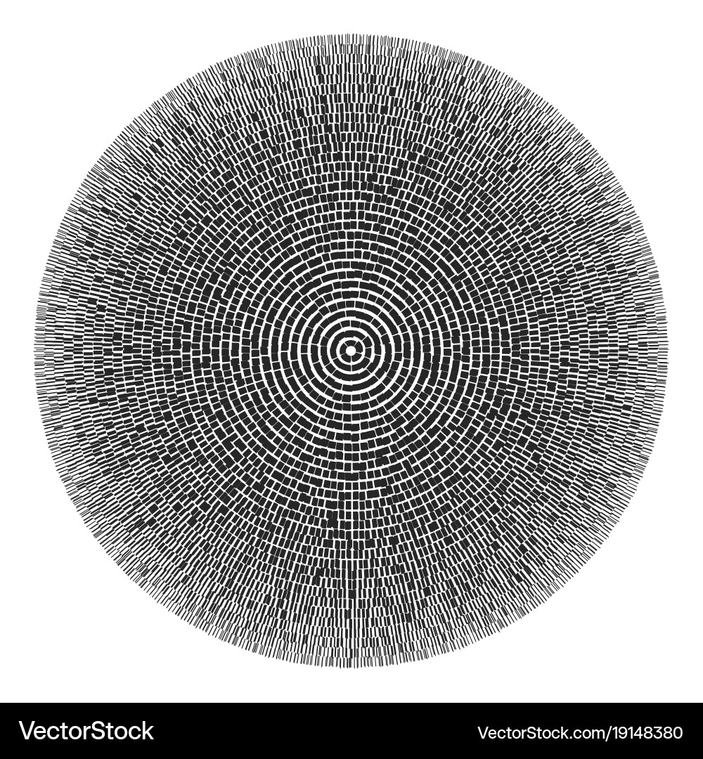 Black and white round pattern abstract background Vector Image