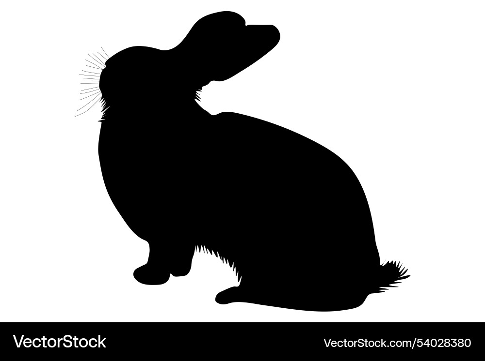 Black Rabbit Silhouette Vector Image