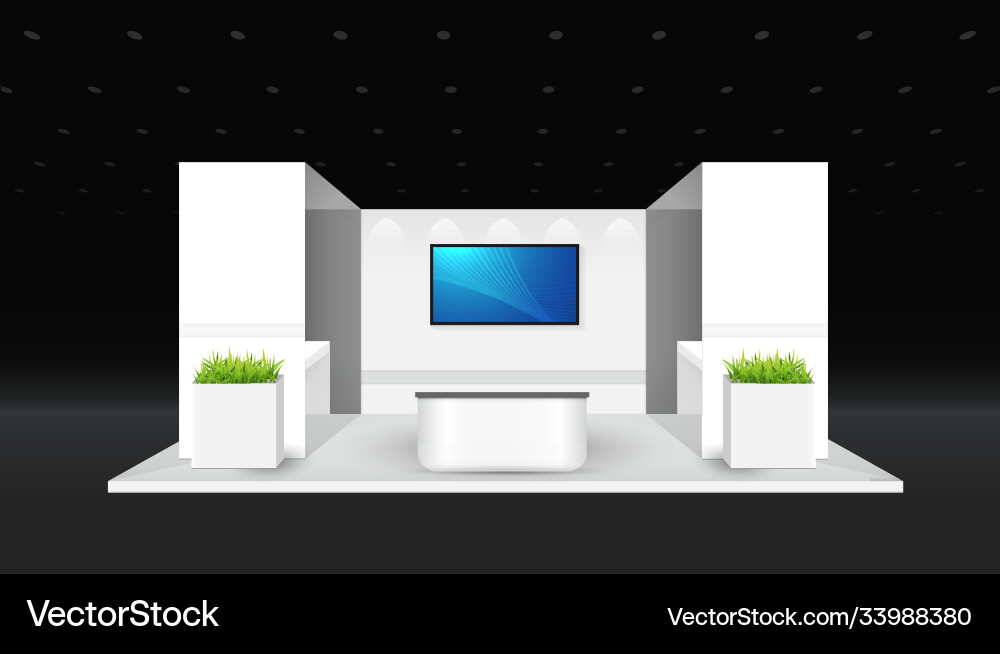Booth template corporate identity creative Vector Image