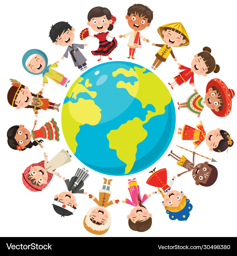 Different Races Children Vector Circle children different races Royalty Free Vector Image