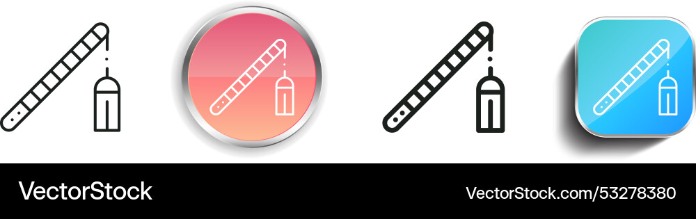 Crook icon thin linear regular and button style vector image