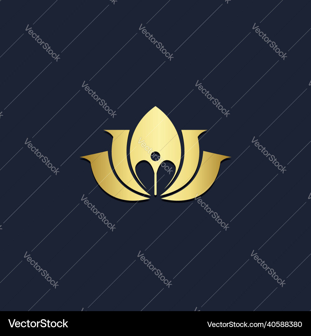 Lotus Blume Liebe Schönheit Gold Logo Lotus Blume Liebe Schönheit Gold Logo vektorbild