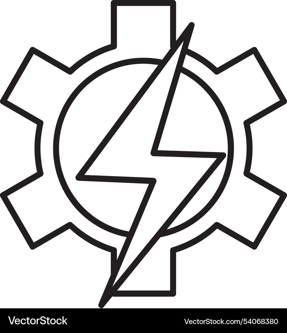 Setting line icon design Vector Image