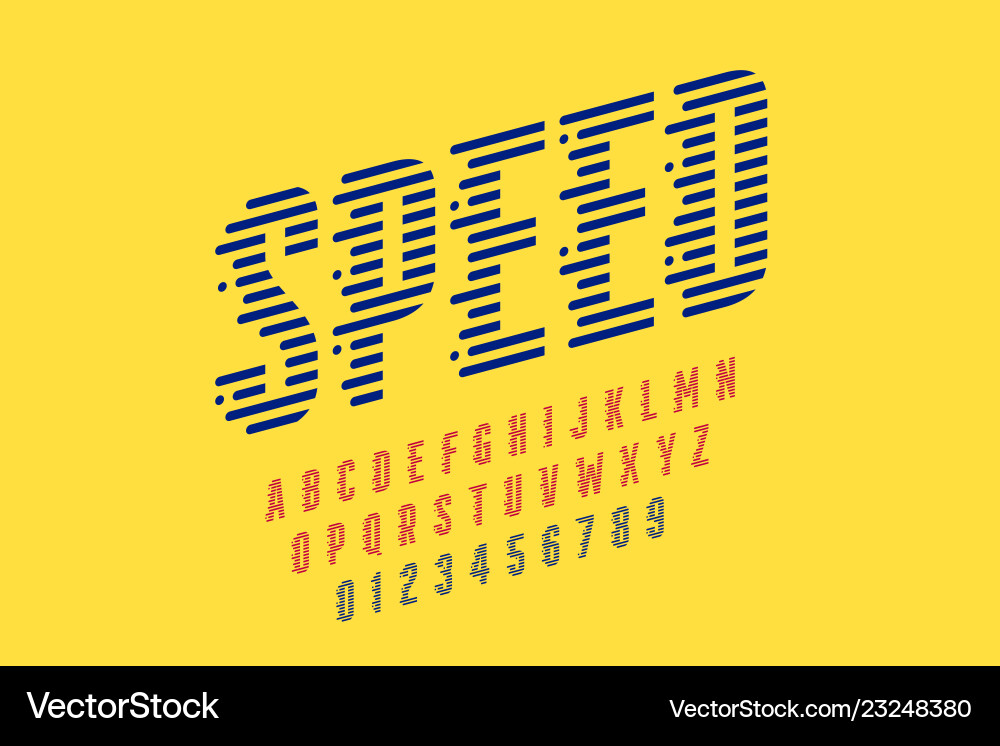 Speed Font - Dynamic & Energetic vector image