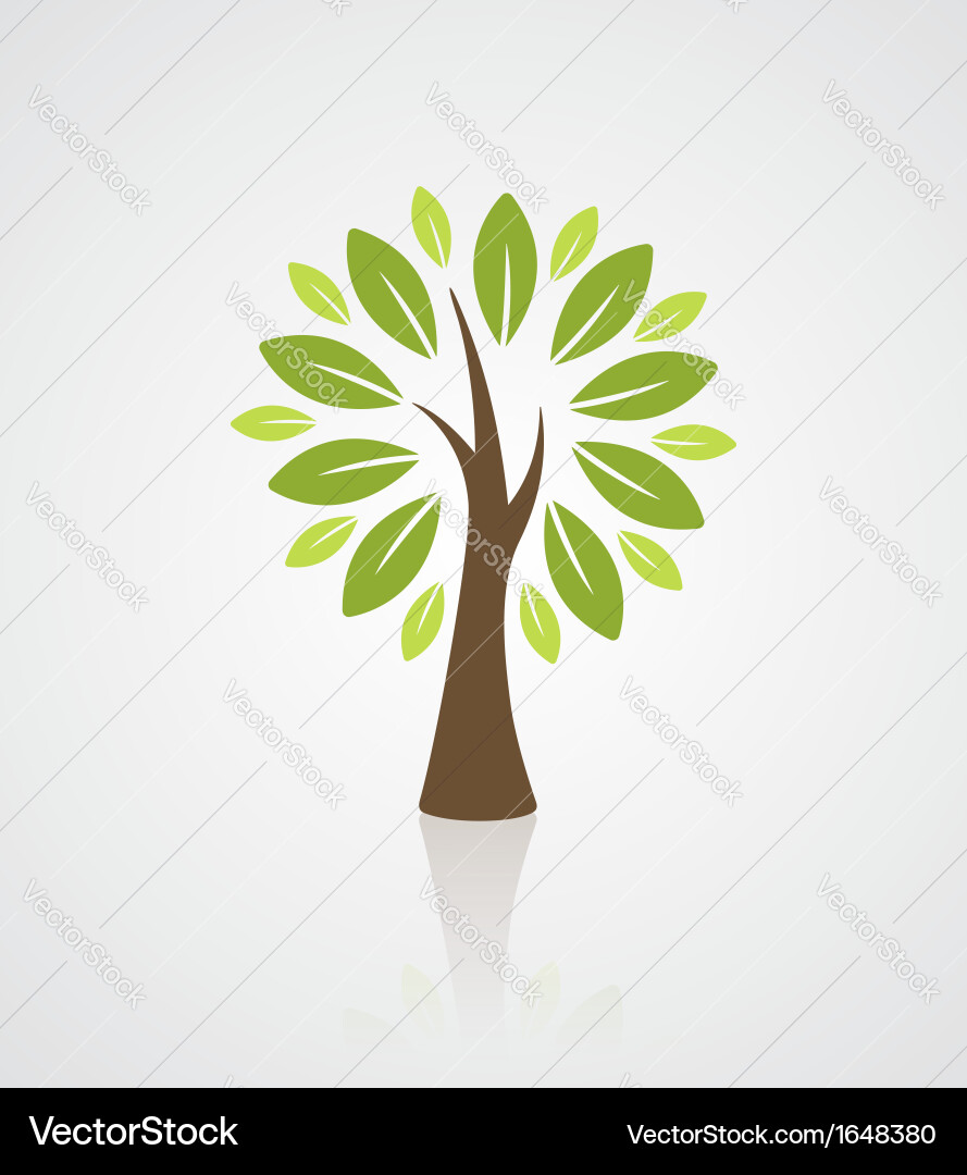 Tree Icon - Botanical Element vector image