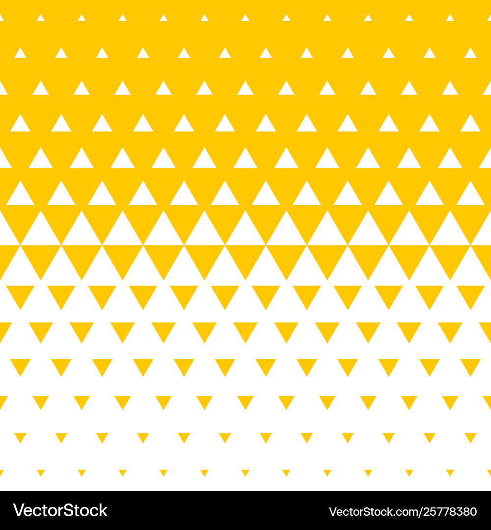 Yellow Triangle Halftone Pattern vector image