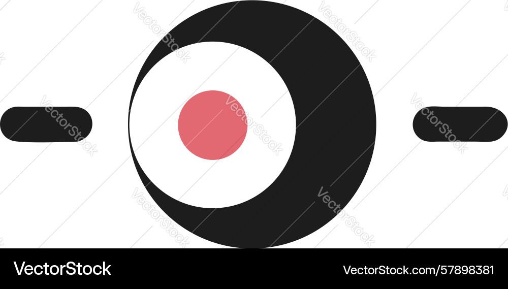Abstract target eye symbol design generative ai vector image