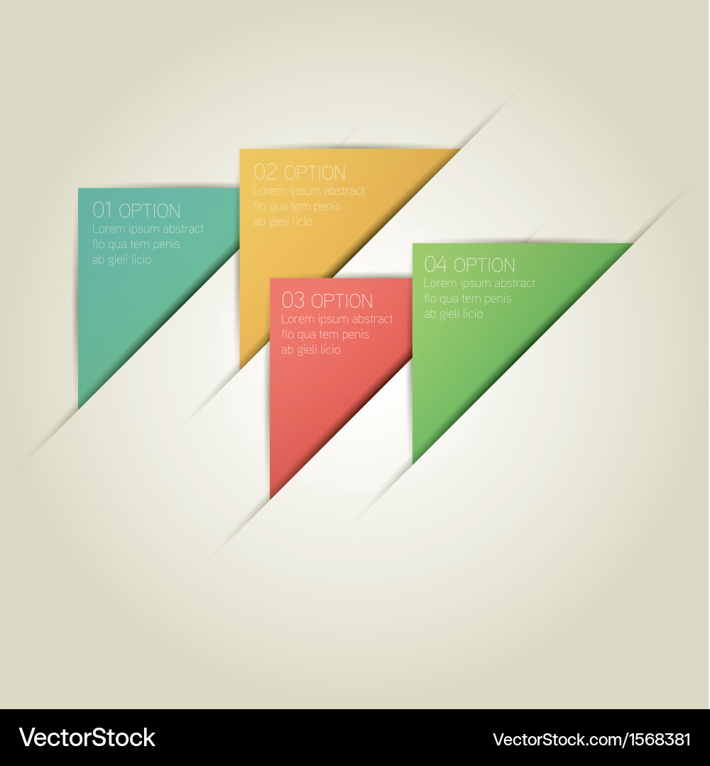 Geometric Infographic Background with Text Element Geometric Infographic Background with Text Element vector image