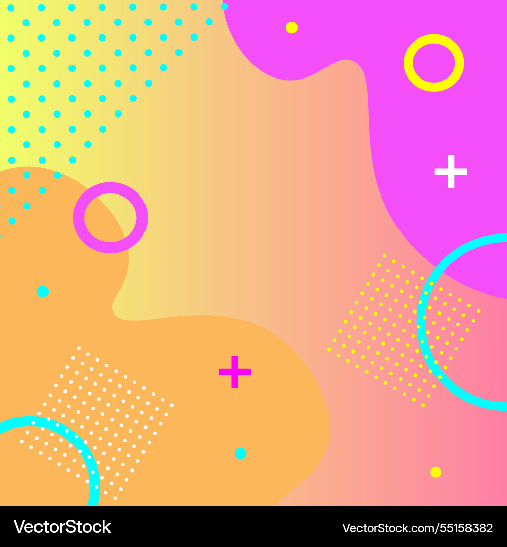 Abstract colorful background with circles plus Vector Image