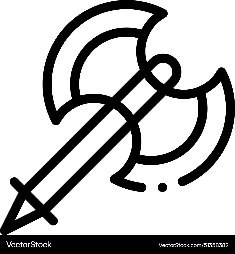 Axe icon thin linear style design isolated Vector Image