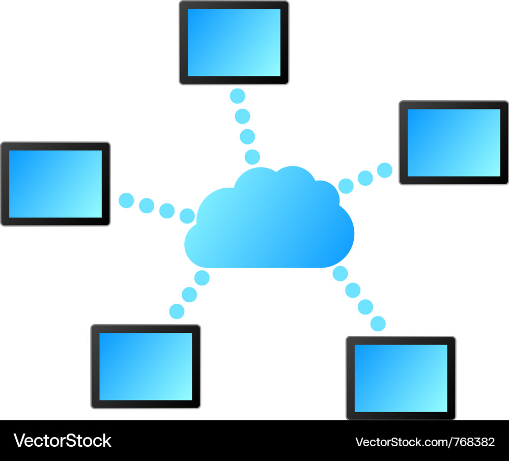 Cloud Services & Infrastructure Vector Image
