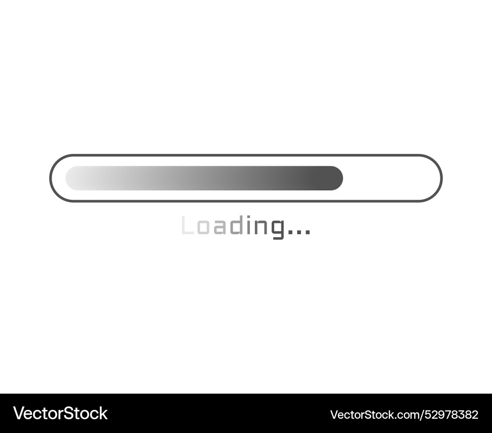 Collection loading bar status icon set of loaded Vector Image