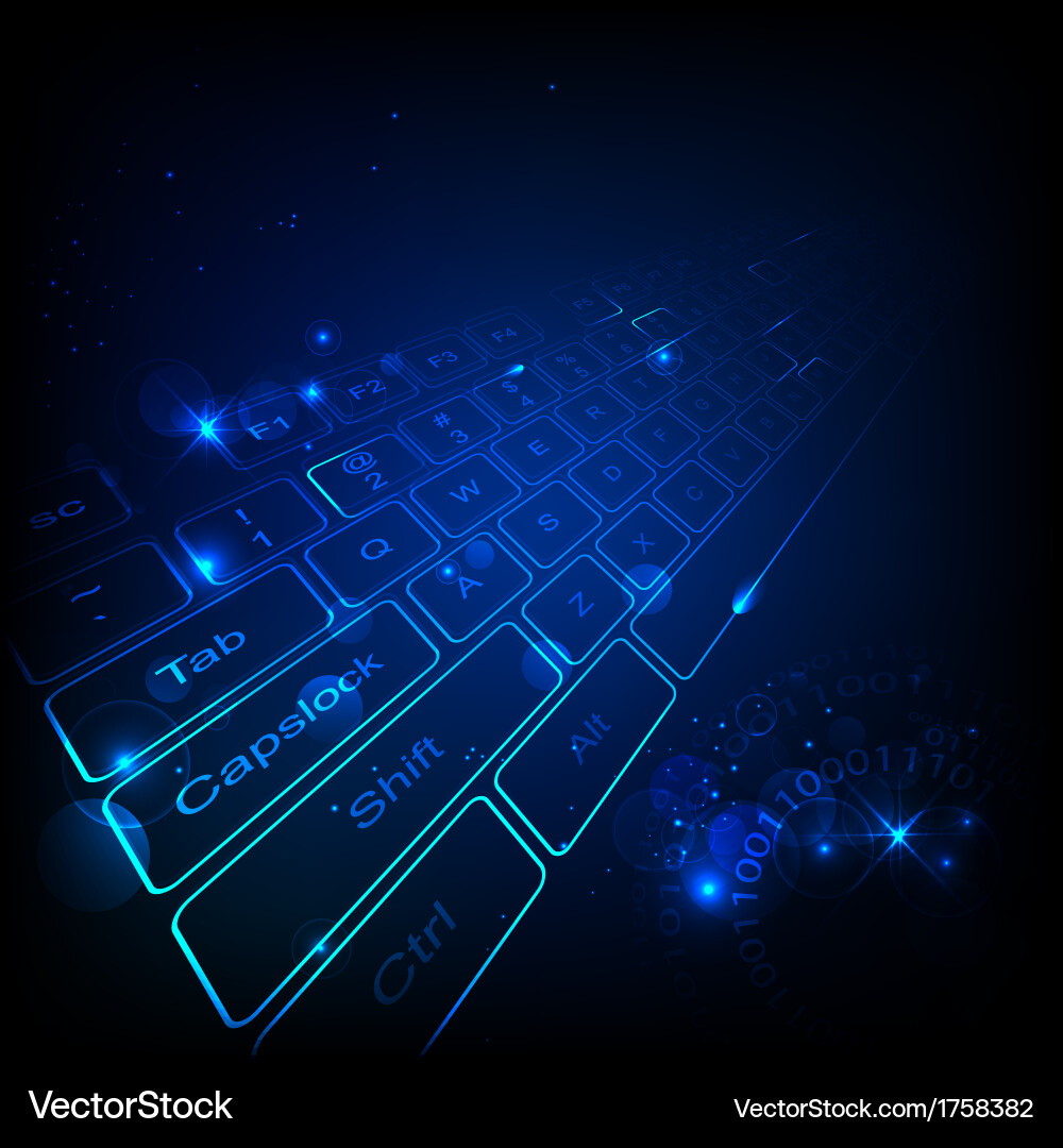 High Tech Keyboard Hintergrund Vektorbild
