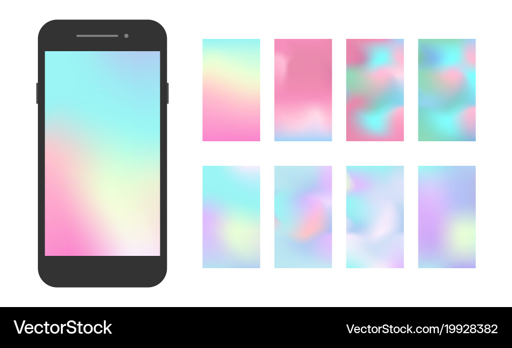 Modern smartphone app screen soft color gradient vector image