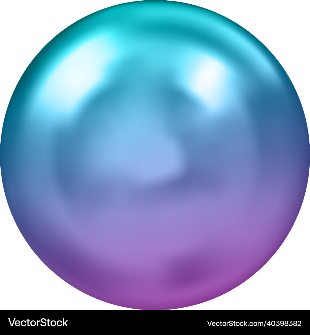 Neon ball realistic composition vector image