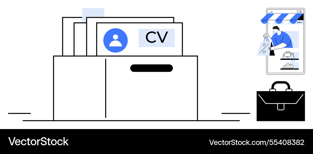Organizing and applying job applications efficient Organizing and applying job applications efficient vector image