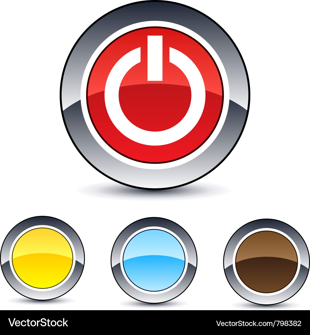 Power Button Collection vector image