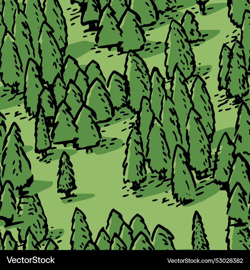 Seamless pattern forest top view map from Seamless pattern forest top view map from vector image