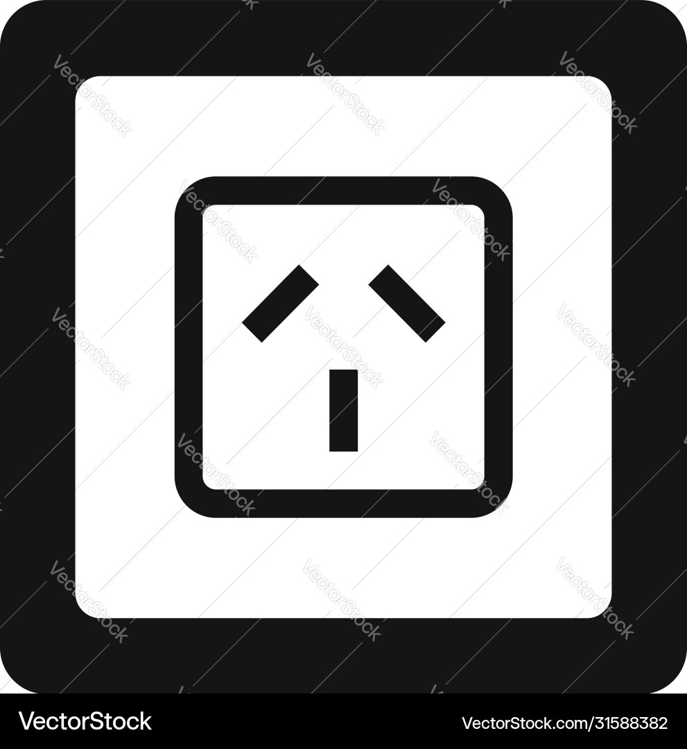 Type i power socket icon simple style Vector Image