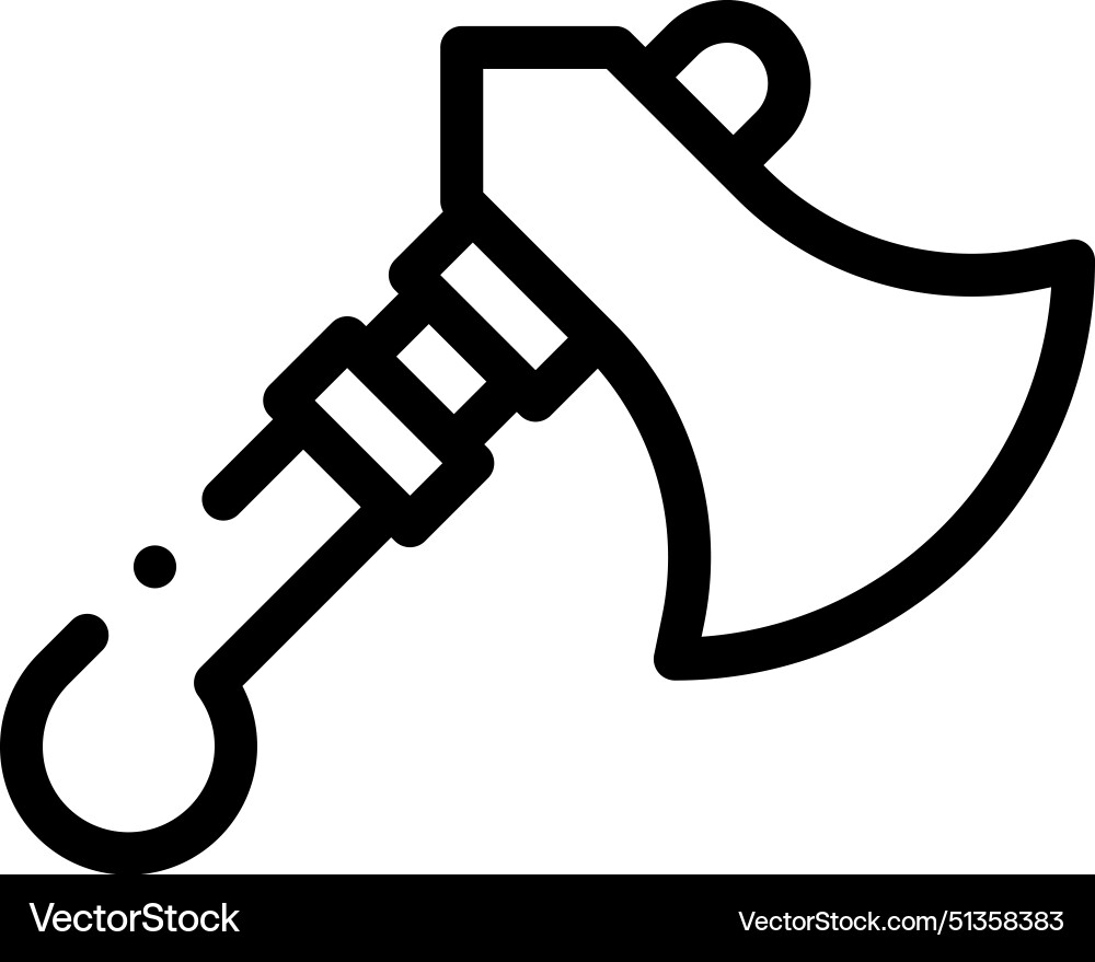 Axe icon thin linear style design isolated Axe icon thin linear style design isolated Vector Image