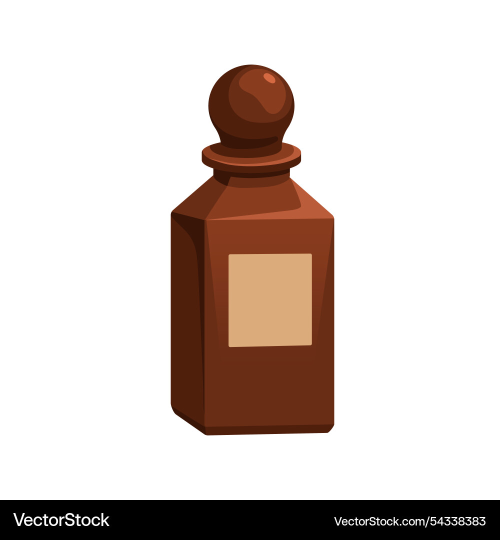 Perfume bottle aromatic fragrance in classy glass Perfume bottle aromatic fragrance in classy glass vector image