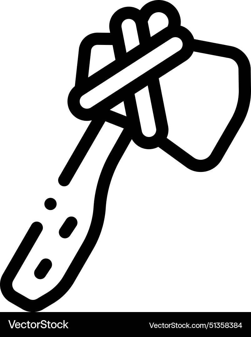 Axe icon thin linear style design isolated Axe icon thin linear style design isolated Vector Image