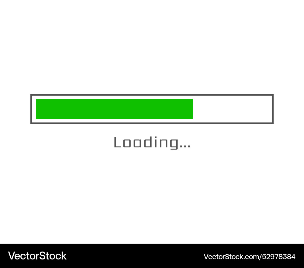 Collection loading bar status icon set of loaded vector image