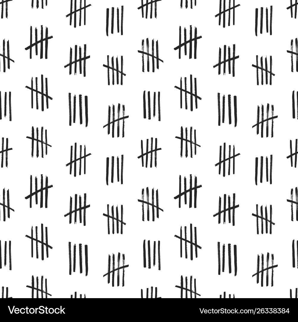 Crossed Out Tally Marks Pattern vector image