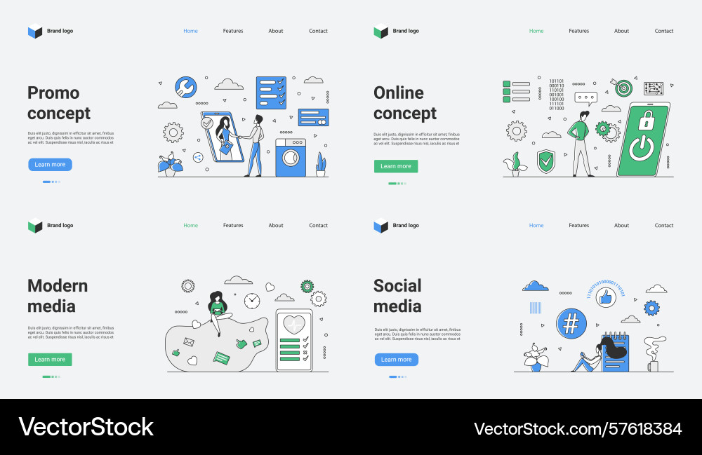 Explore digital web template concepts tailored Explore digital web template concepts tailored vector image