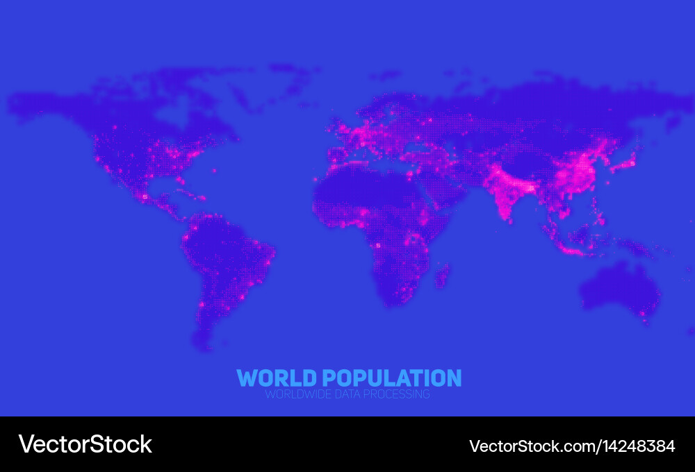 Global Data Network vector image