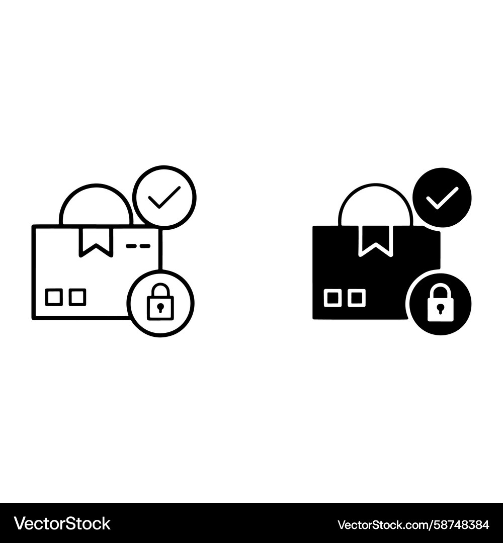 Secure Package Delivery Icon Vector Image