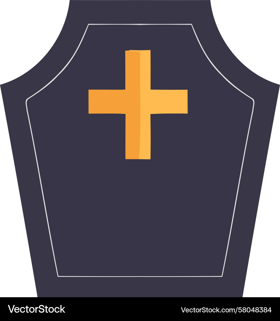Shield with a cross emblem simple design Vector Image