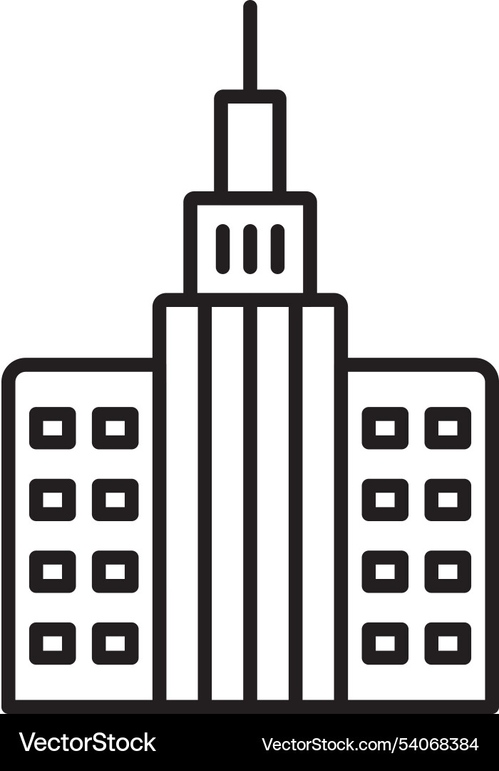 Skycraper line icon design Vector Image