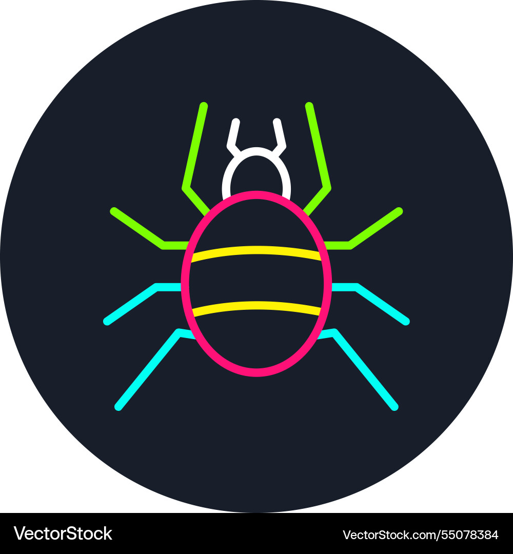 Tarantula line multi color icon Vector Image