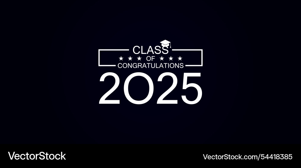 A bright beginning commending the class of 2025 Vector Image