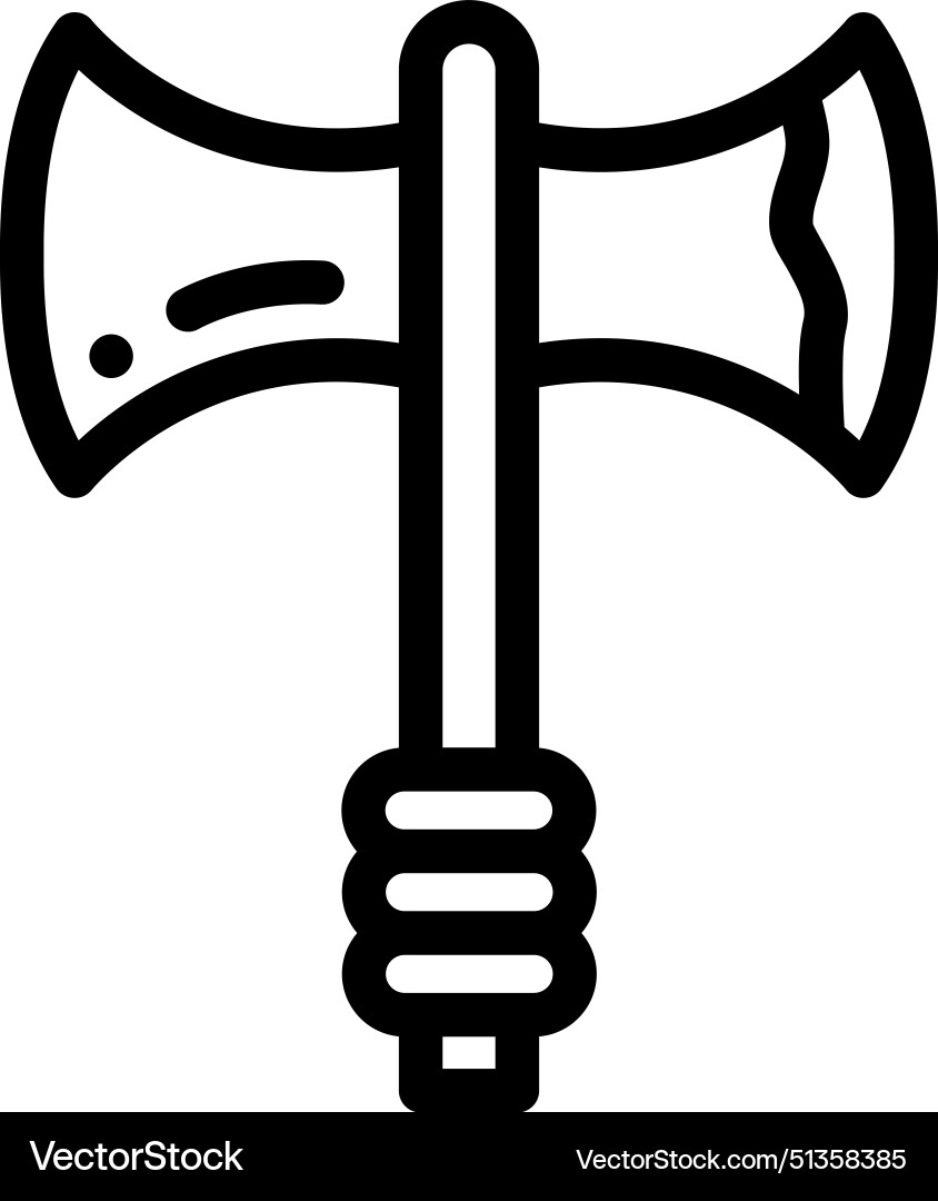 Axe icon thin linear style design isolated Axe icon thin linear style design isolated Vector Image