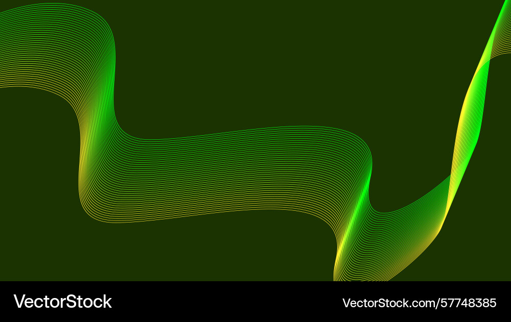Blend wave background green gradient abstract Vector Image